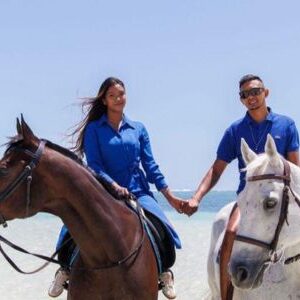 horseback riding on the beach